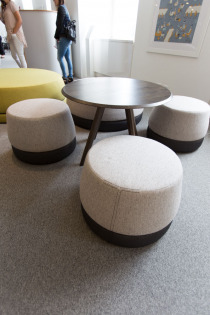 Teknion Qui Table and Ottoman