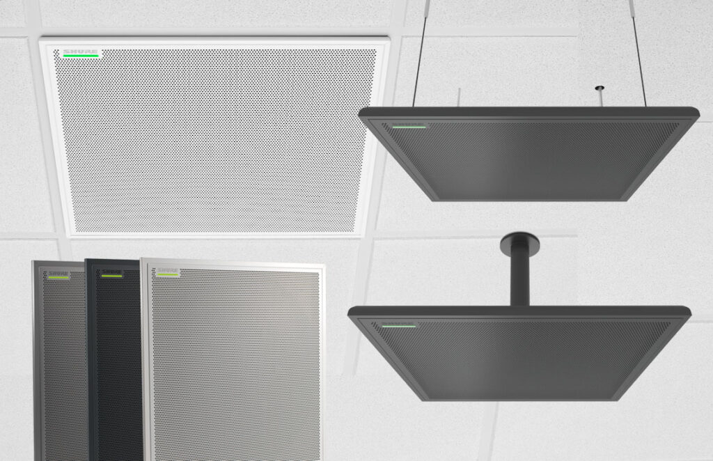 Shure beamforming ceiling microphones
