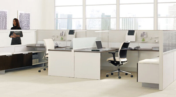 teknion leverage panel desking system