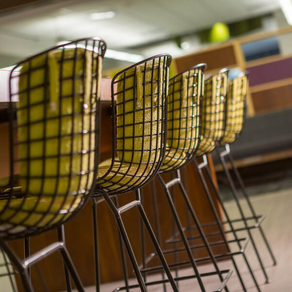 a close up of stools