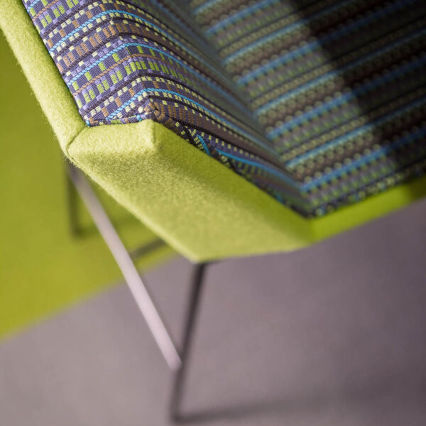 stools with multiple fabrics upholstered to add personality to the space