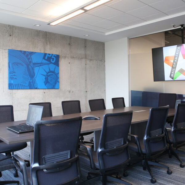 Conference room with user friendly technology integrated